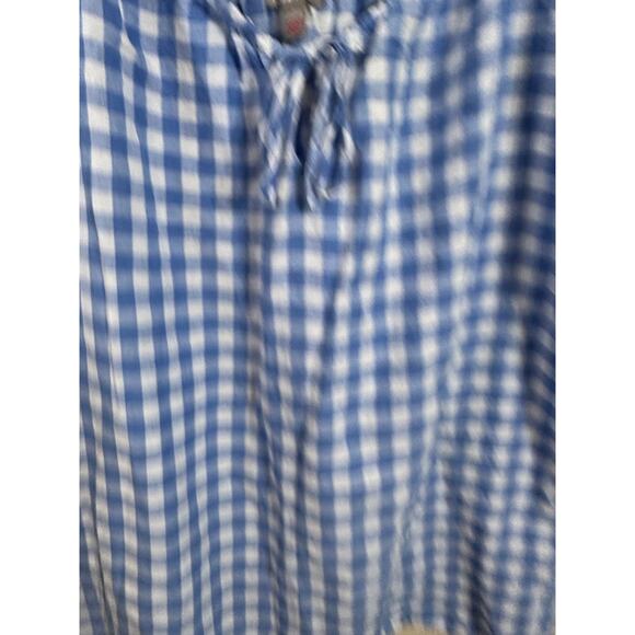 J.Crew Ruffle-Strap Dress in Gingham Linen Cotton Blend Womans Large - Picture 6 of 11
